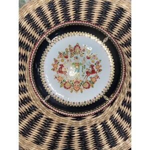 Steinbock Email Studio Austria Enamel Trinket Dish 7 Inch Raindeer Hand Painted